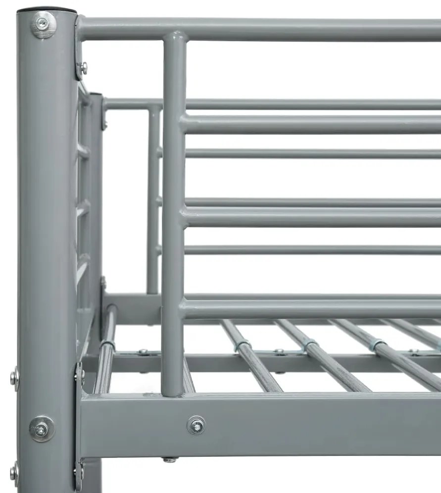 Beliche 90x200 cm metal cinzento