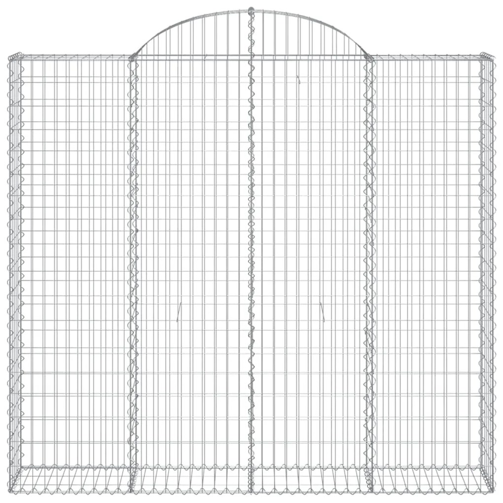 Cestos gabião arqueados 14 pcs 200x50x180/200 ferro galvanizado