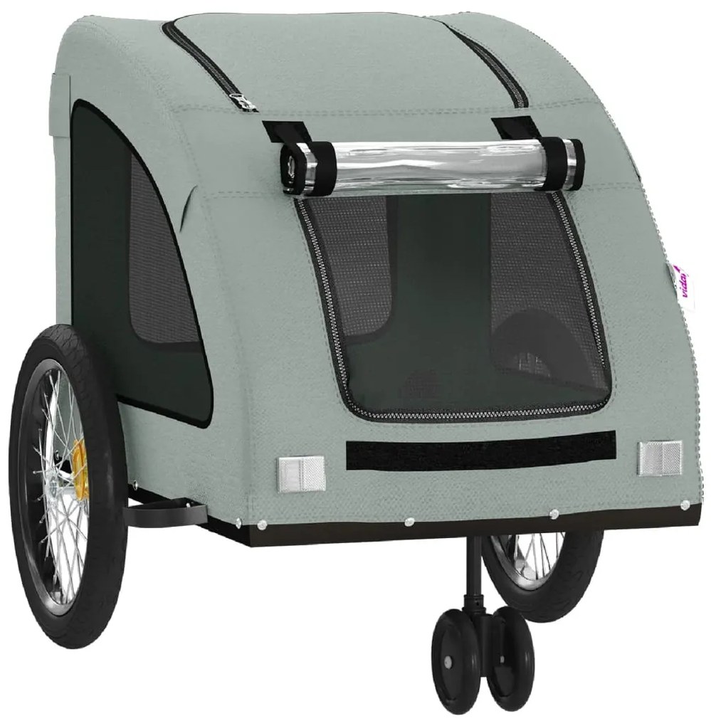 Reboque bicicleta animais tecido oxford/ferro cinzento