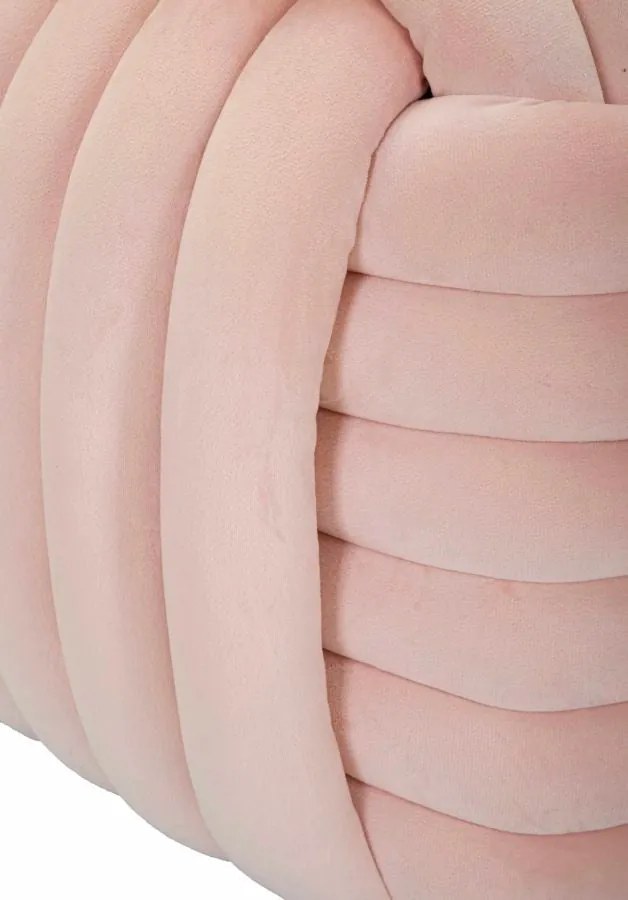 Puff Softy Pink - Veludo Rosa Claro - 45 cm x 45 cm x 45 cm