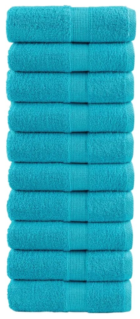 Toalhas de bidé premium SOLUND 10pcs 30x50 cm 600 gsm turquesa