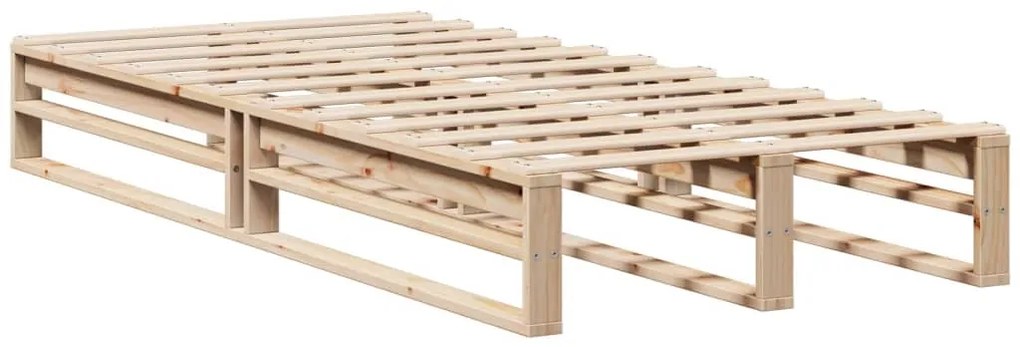 Cama com estante sem colchão 100x200 cm madeira maciça