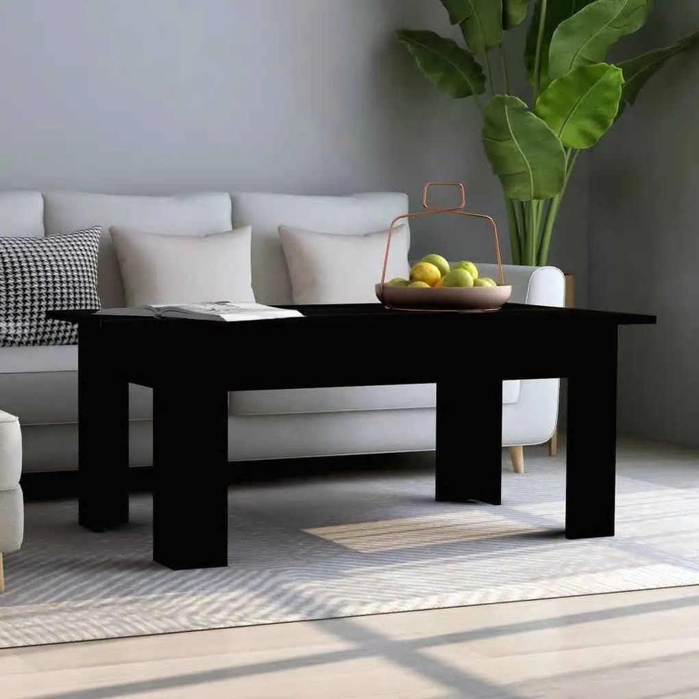 Mesa de centro 100x60x42 cm derivados de madeira preto