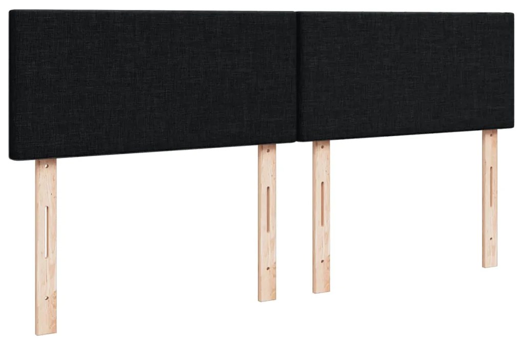 Cama com molas/colchão 140x200 cm tecido preto