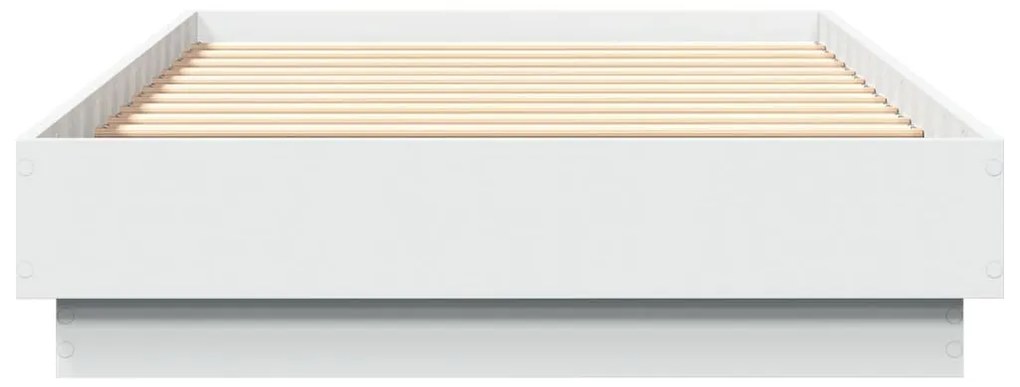 Estrutura de cama com luzes LED 75x190 cm branco