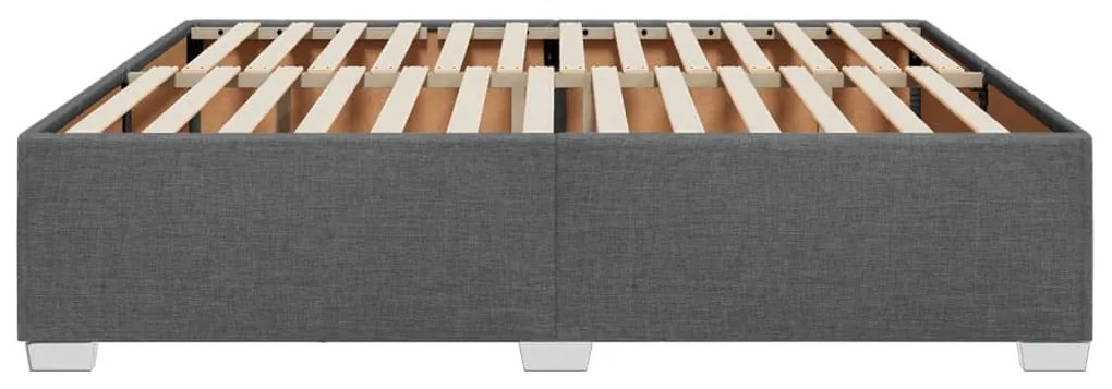 Estrutura de cama sem colchão 180x200 cm tecido cinzento-escuro
