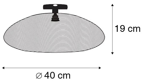 Candeeiro de teto oriental preto 40 cm - Glan Oriental