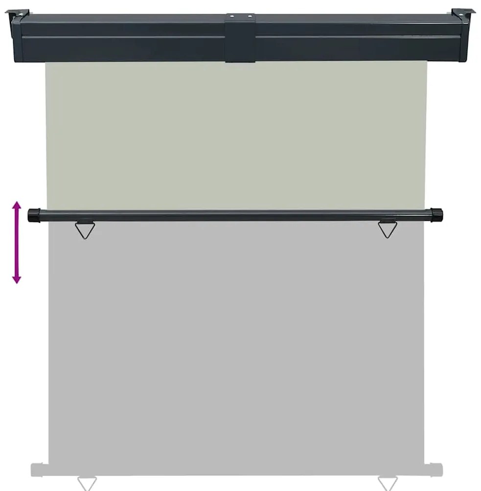 Toldo lateral para varanda 175x250 cm cinzento