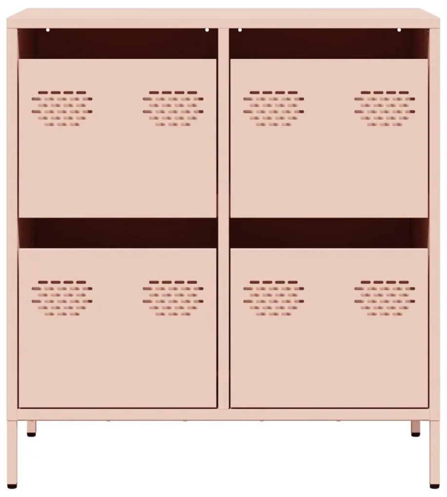 Aparador 68x39x73,5 cm aço laminado a frio rosa