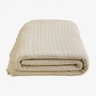 Colcha De Algodão Seyrig Beige Creme & Cama 135/140/150/160cm (230 X 250 Cm) - Sklum