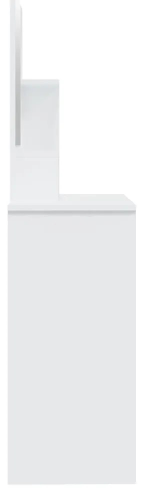 Toucador com espelho 86,5x35x136 cm branco brilhante