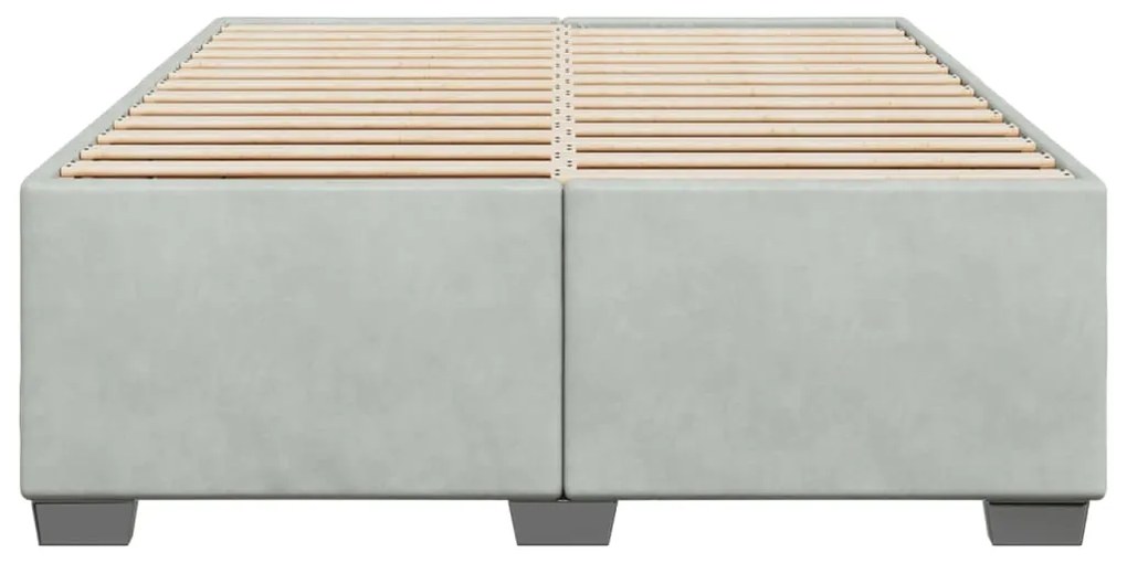 Estrutura de cama sem colchão 140x190 cm veludo cinzento-claro