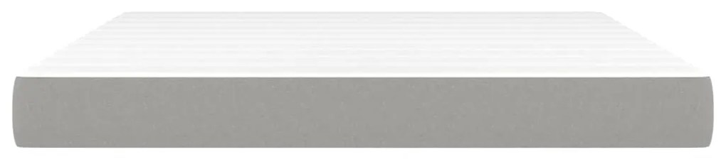 Colchão de molas ensacadas 180x200x20 cm tecido cinza-claro