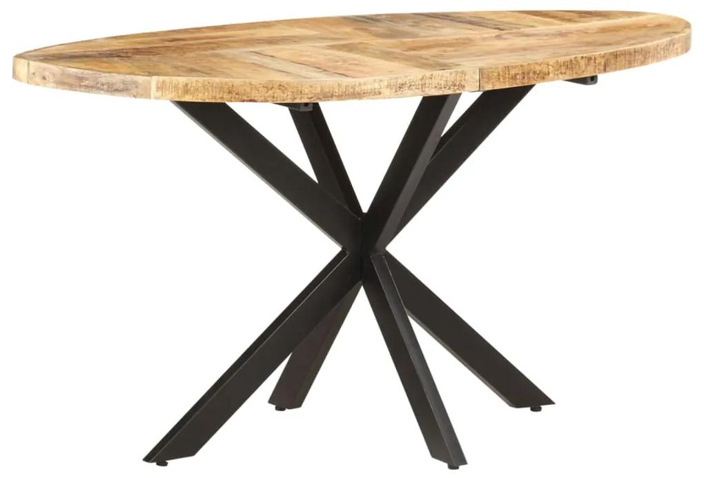 Mesa de jantar 140x80x75 cm madeira de mangueira maciça