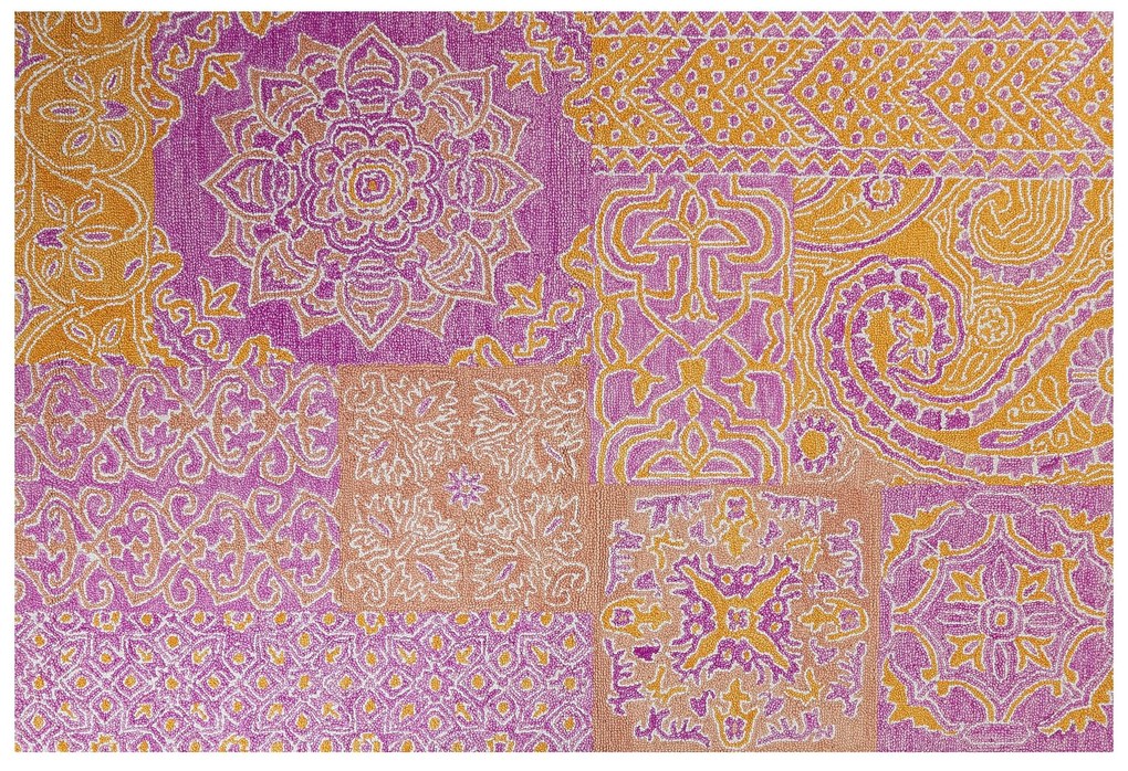 Tapete de lã multicolor 140 x 200 cm AVANOS Beliani