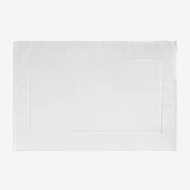Alfombra De Banho Retangular 50x80 Cm Em Algodão Selyra Branco - Sklum
