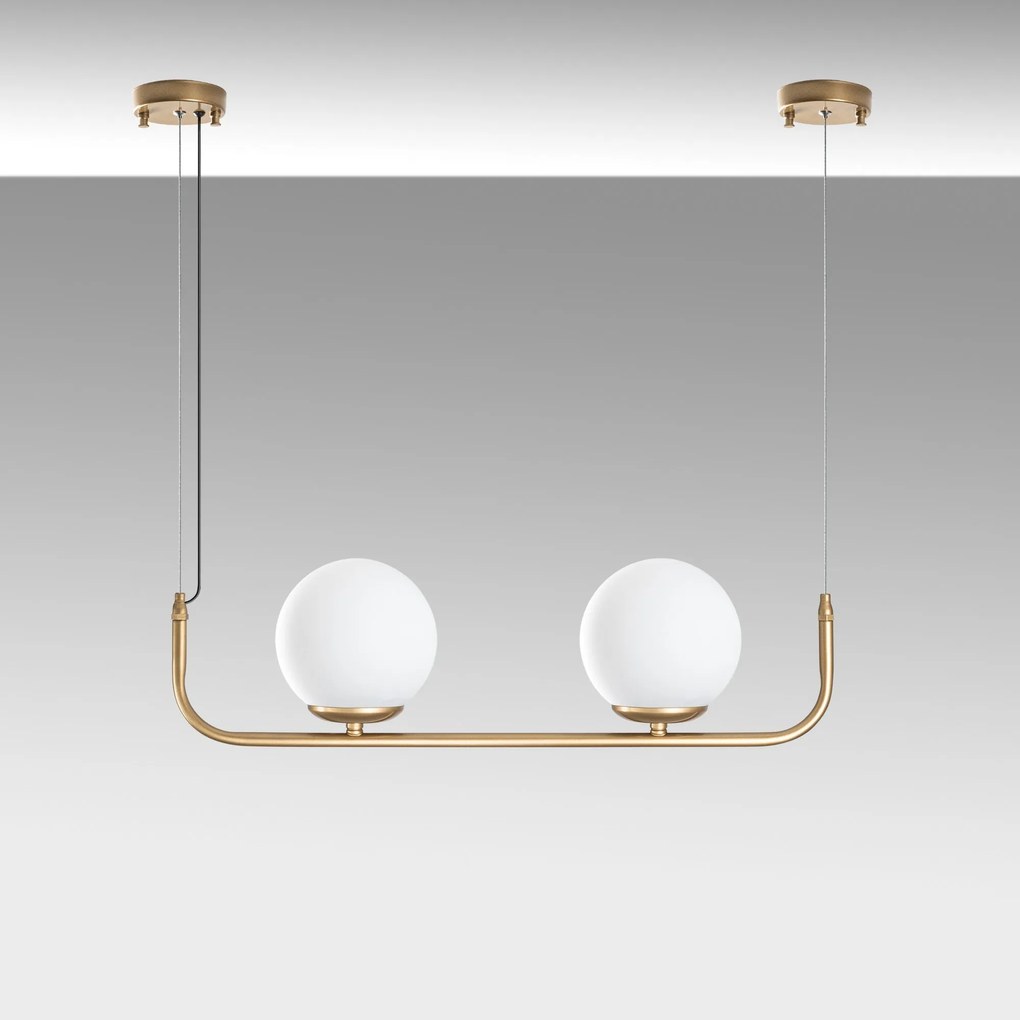 Candeeiro de Teto Faruk – Dourado – Altura Ajustável de 20 a 110 cm