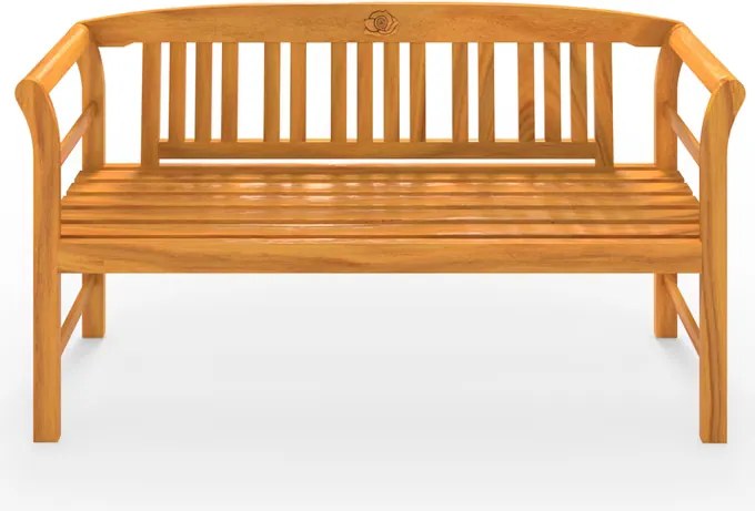 Banco de jardim Rose em madeira de eucalipto com certificação FSC® 158x43x82cm Castanho