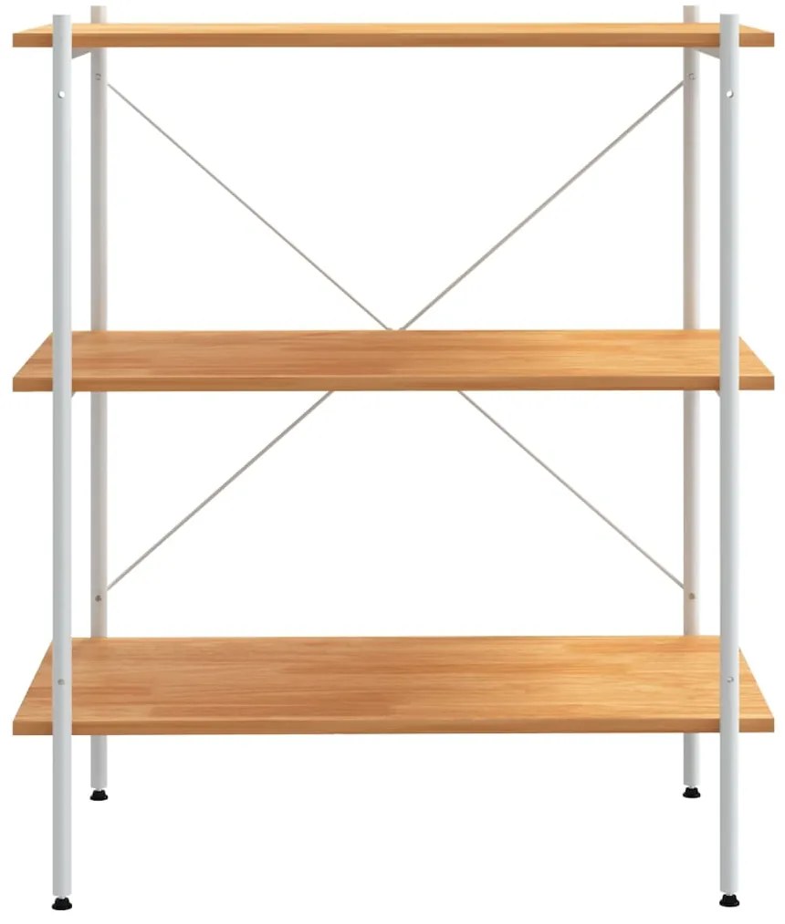 Unidade com 3 prateleiras 80x40x92 cm branco/cor de carvalho
