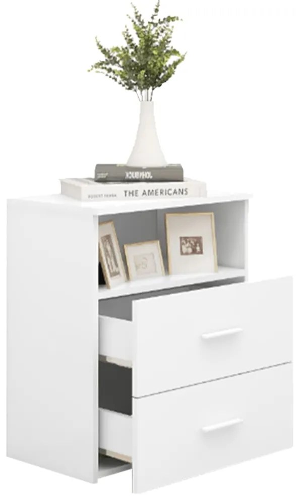 Mesa de cabeceira 50x32x60 cm branco