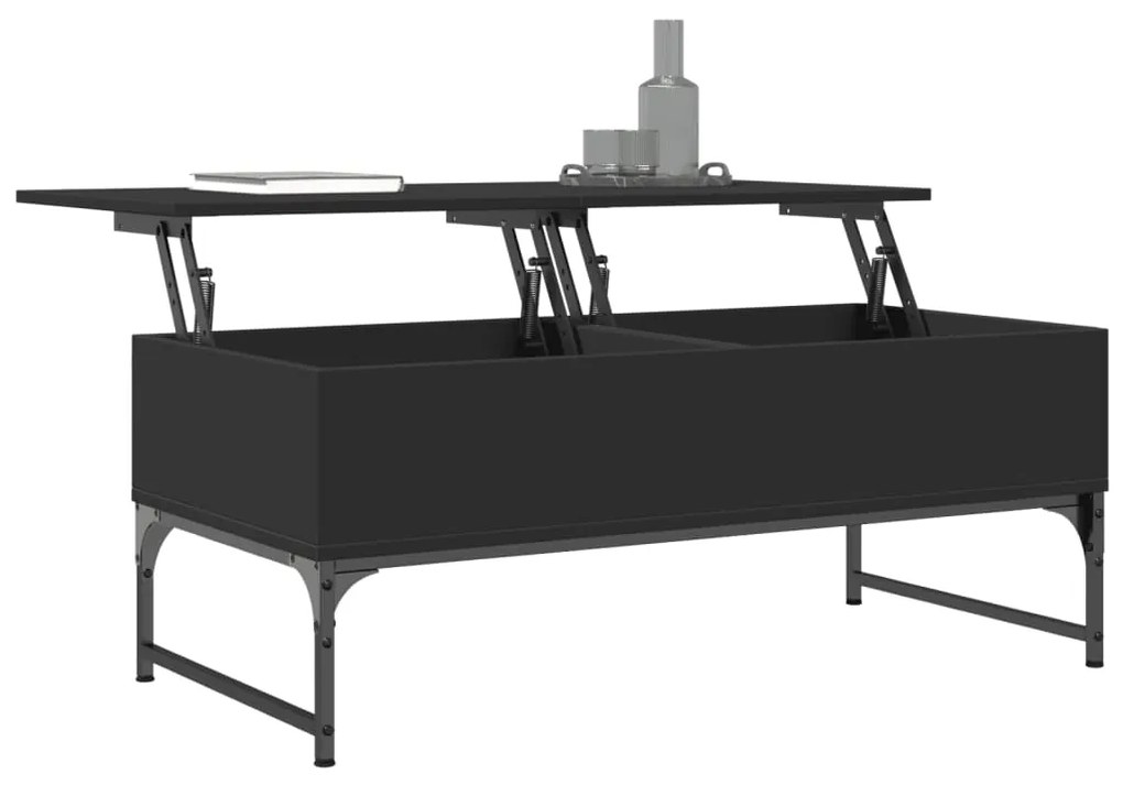 Mesa de centro 100x50x40 cm derivados de madeira/metal preto