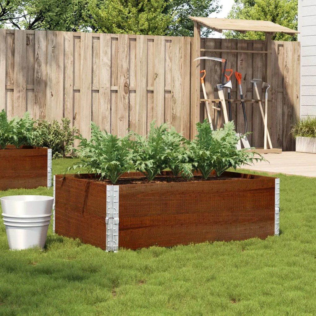 vidaXL Vaso/floreira para jardim 120x80 cm pinho maciço castanho