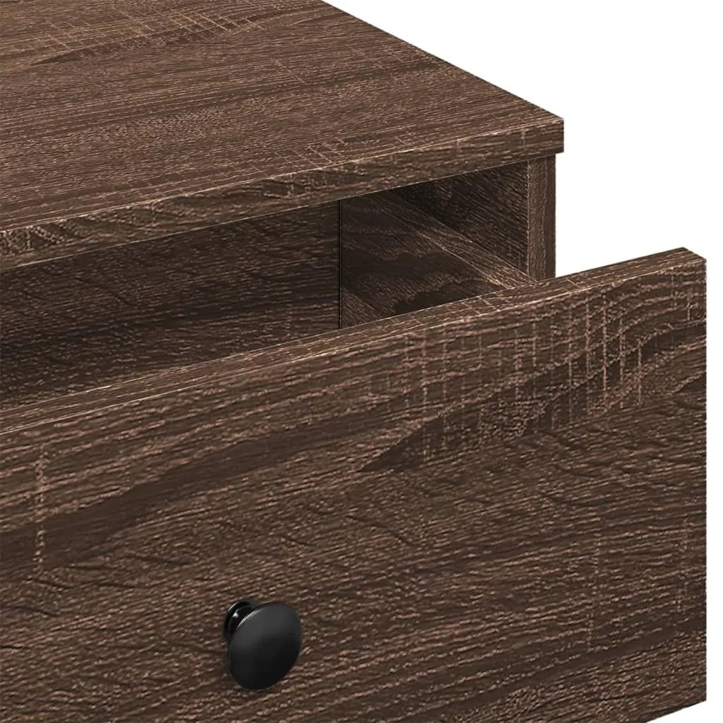 Mesa de centro 90x90x28 cm derivados madeira carvalho castanho