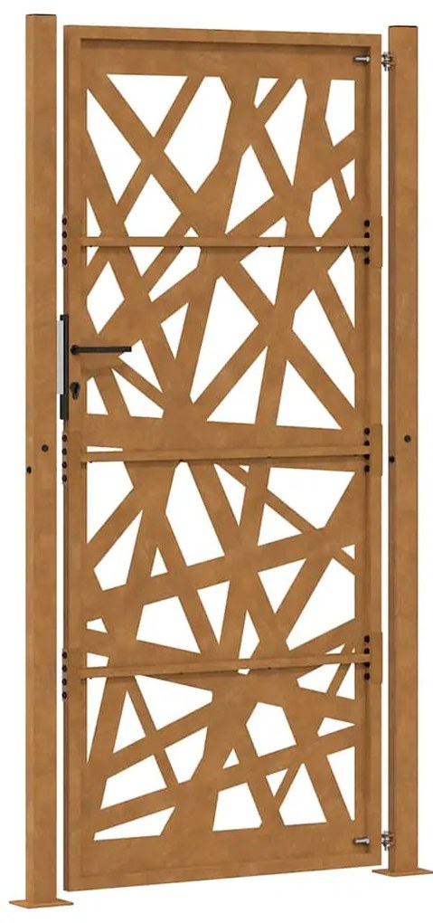 Portão de jardim 105x205 cm design de luz de aço resistente