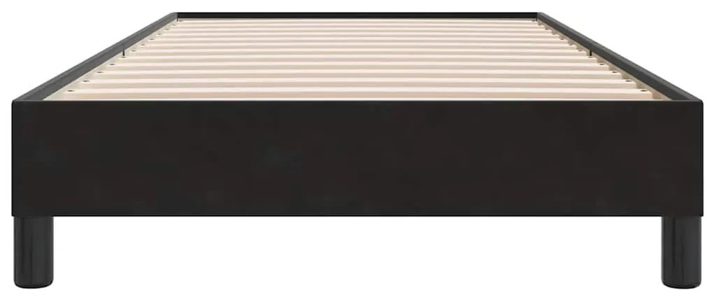 Estrutura de cama sem colchão preto 80x220 cm Veludo
