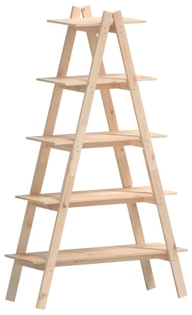 Estante c/ 5 prateleiras forma de A 110x40x180,5cm pinho maciço