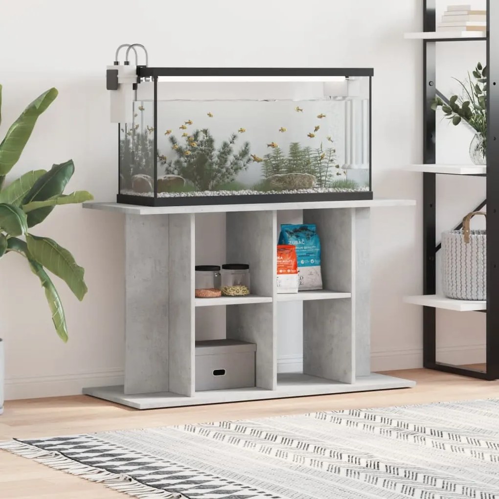 833587 vidaXL Suporte de aquário 100x40x60 cm deriv. de madeira cinza sonoma