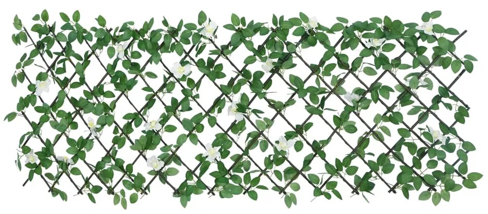Treliça de hera artificial extensível 5 pcs 186x30 cm verde