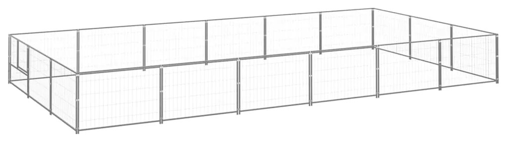 Canil para cães 18 m² aço prateado