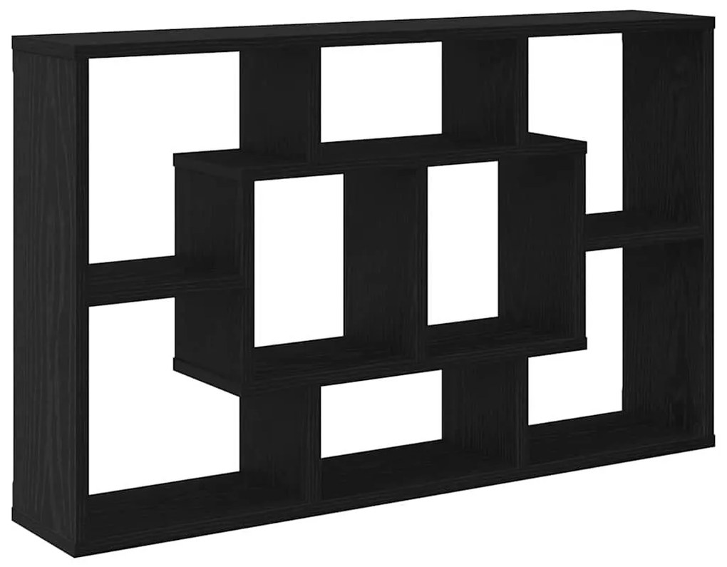 Prateleira de Parede vidaXL - Carvalho Preto, 85 x 16 x 52,5 cm, Feita