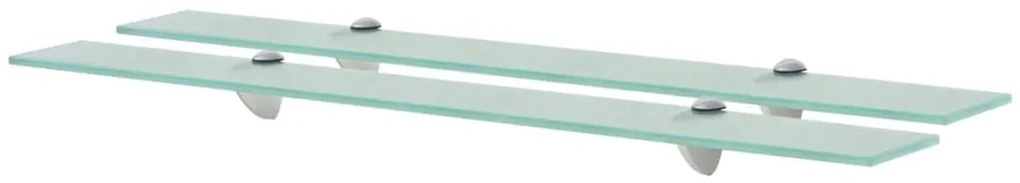 Prateleiras flutuantes 2 pcs vidro 80x10 cm 8 mm