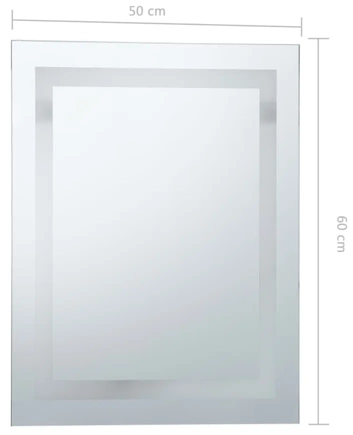 Espelho LED Burk com Sensor Touch - 50x60 cm - Design Moderno