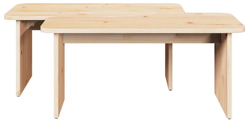 Mesa de centro 2 pcs Natural 100 x 69 x 35.5 cm