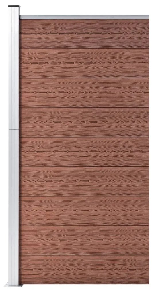 Painel de cerca 95x186 cm WPC castanho
