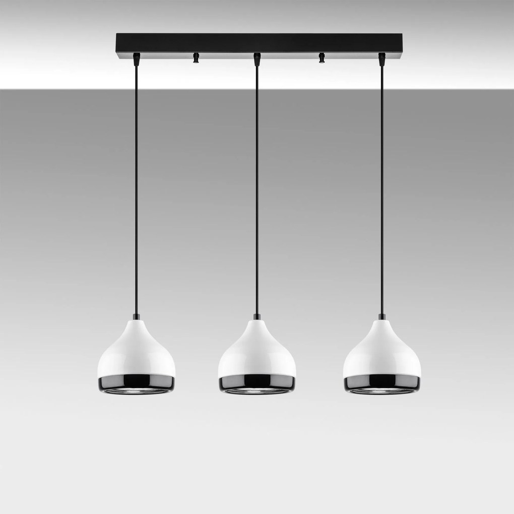 Candeeiro de Teto Yildo – Branco – Diâmetro 90 cm, Altura 25-111 cm