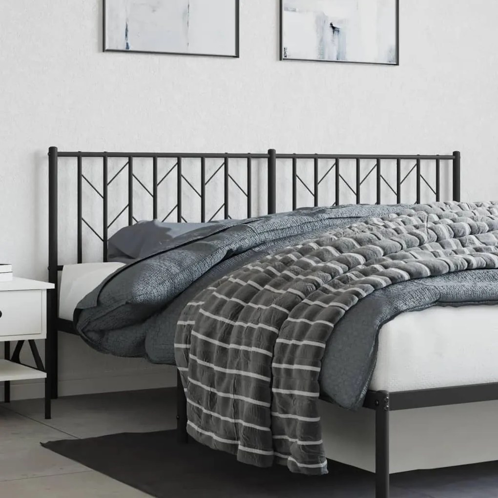 Cabeceira de cama 180 cm metal preto