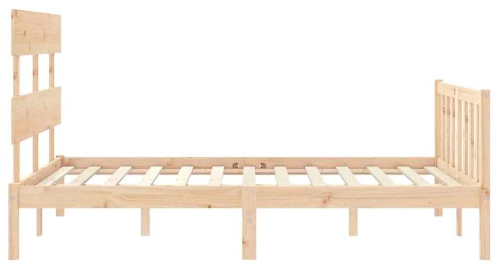 Cama sem colchão 140x200 cm madeira de pinho maciça