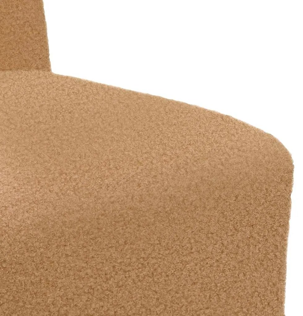 Poltrona 55 cm tecido encaracolado tipo lã bege