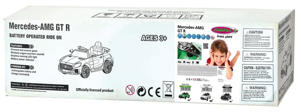 Carro eletrico infantil Mercedes-Benz AMG GT R 2,4G 12V Verde