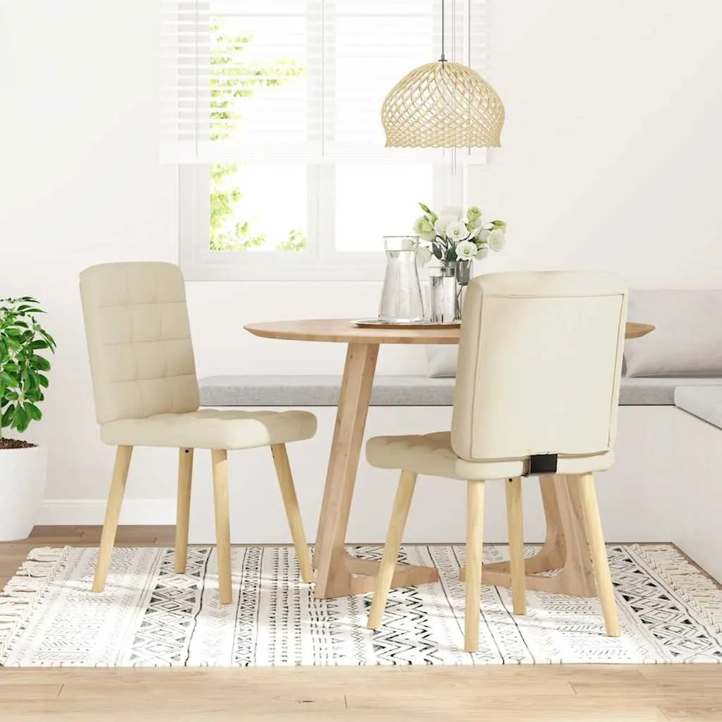 Cadeiras de jantar 2 pcs linho
