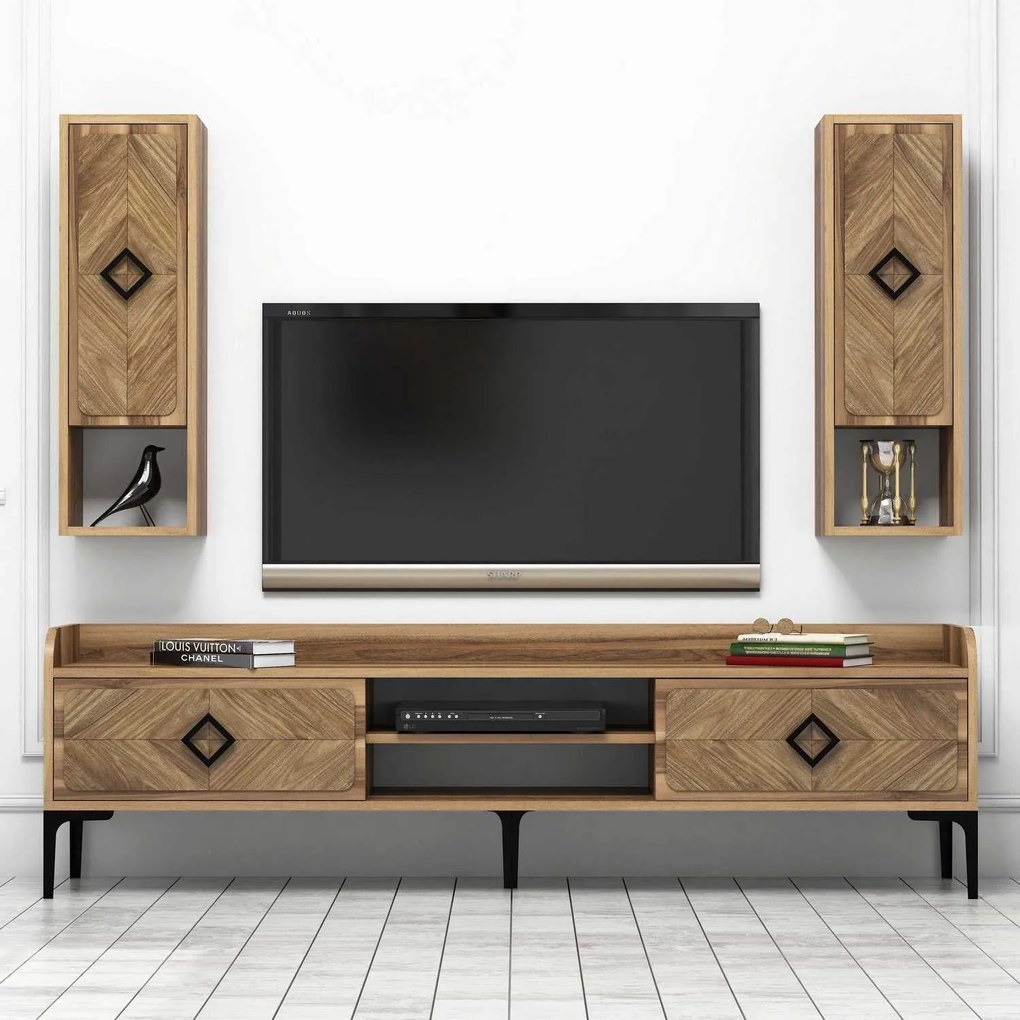 Unidade de TV Samba – Nogueira – 180x52x35 cm
