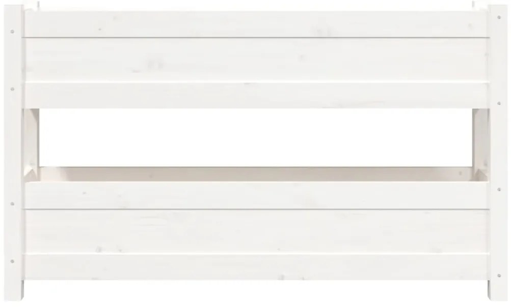 Vaso/floreira 112x25x66 cm madeira de pinho maciça branco