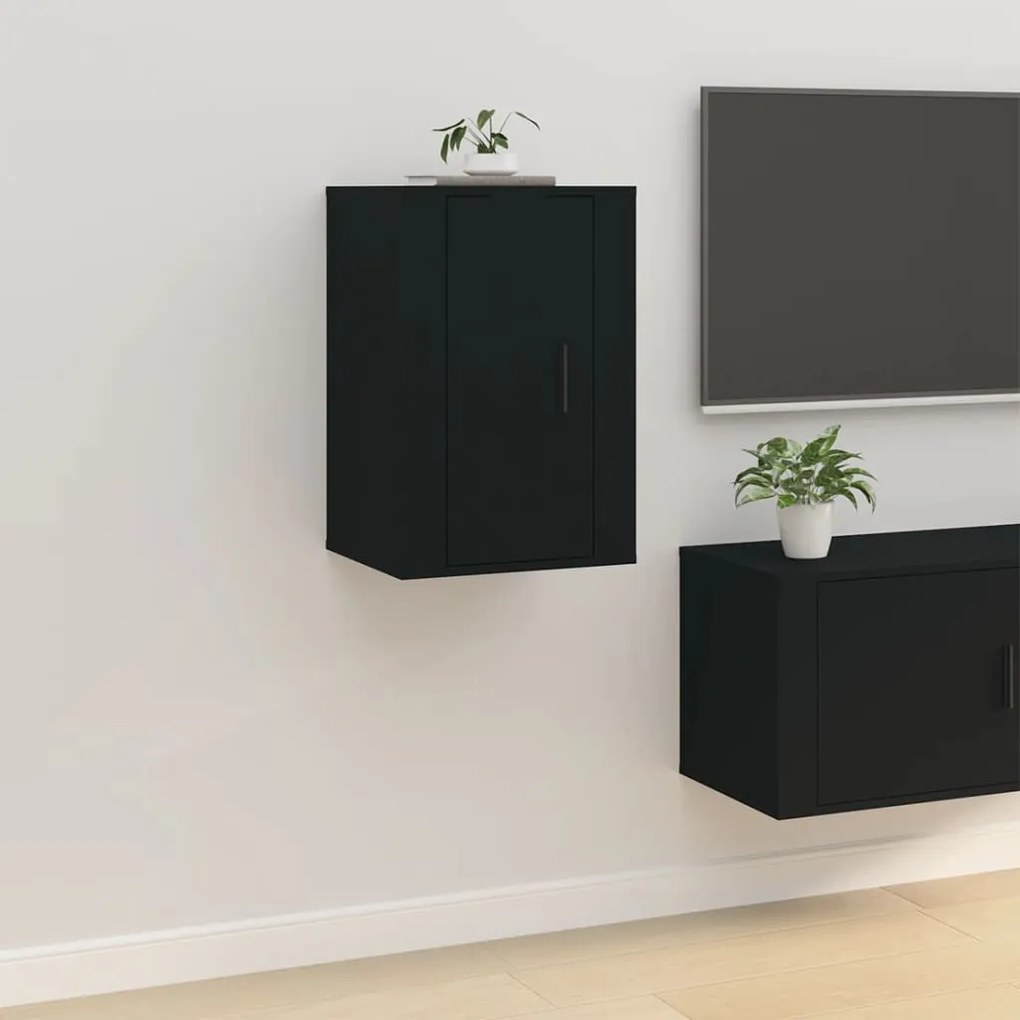 vidaXL Móvel de TV de parede 40x34,5x60 cm preto