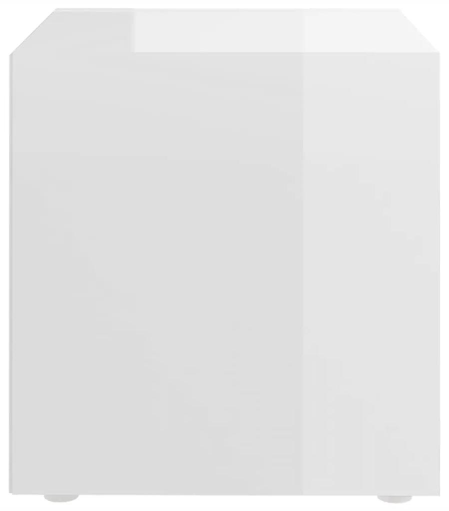 Conjunto de 2 Mesas de Apoio Tones - Branco Brilhante - Design Moderno