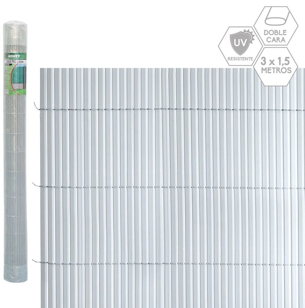 Caniço Cinzento PVC 3 x 1,5 cm