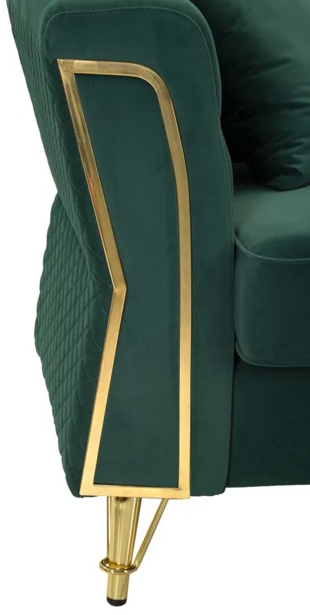 SOFÁ EMY VERDE COM ALMOFADAS 162X83X76 CM